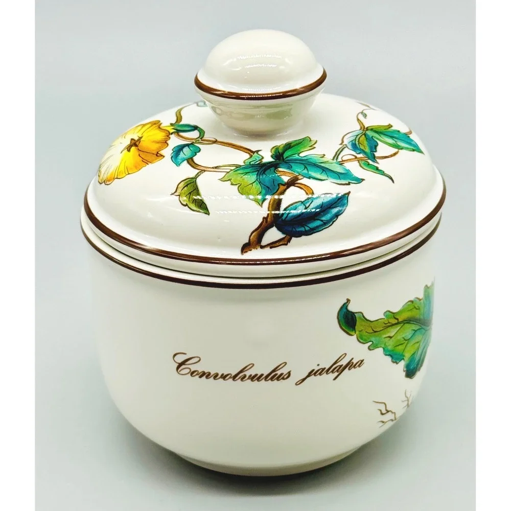 Villeroy Boch Botanica Jam Jelly Jar‎ Yellow Convolvulus Jalapa Floral